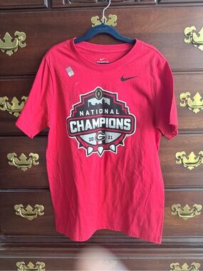 Nike Red National Champions 2021 Graphic Tee UGA